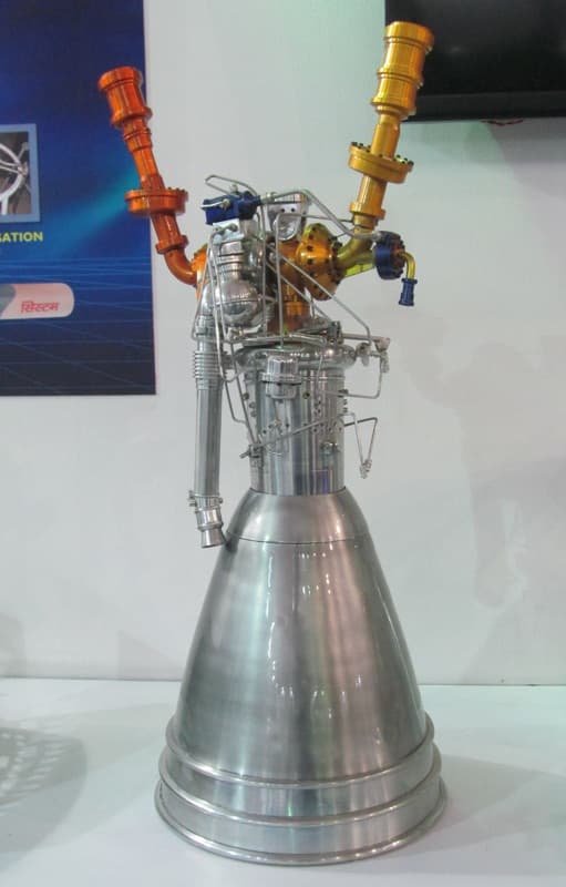 Scale model of the Vikas rocket engine developed by ISRO